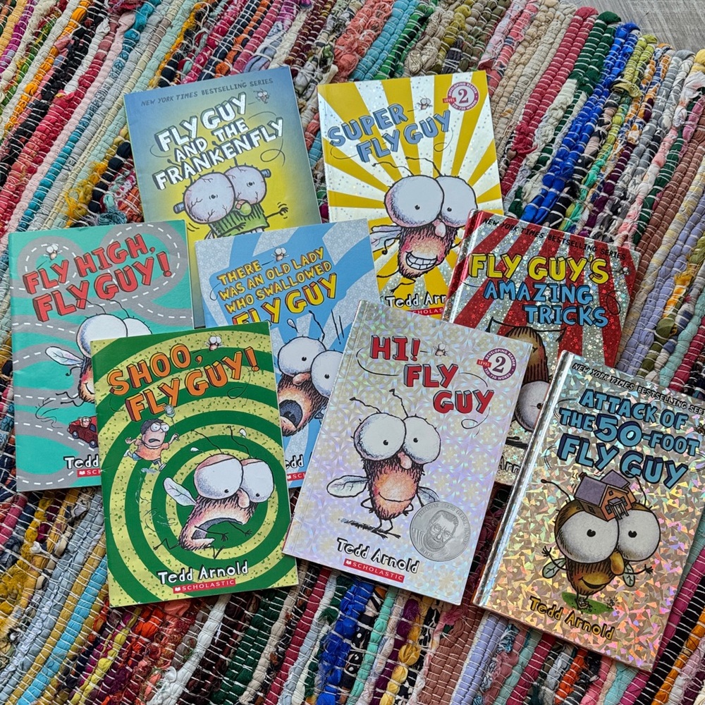 Fly Guy Children's Book Lot - Tedd Arnold - Colorful Covers